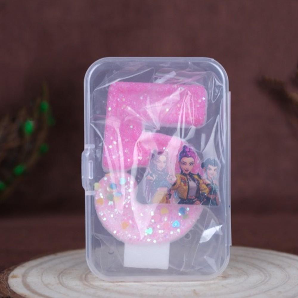 Cute cartoon exorcist girl's day candles, digital festival cake party candles, cake decorations, best holiday supplies for festivals, charm of anime character design, 3/4/5/6 anniversary decorations