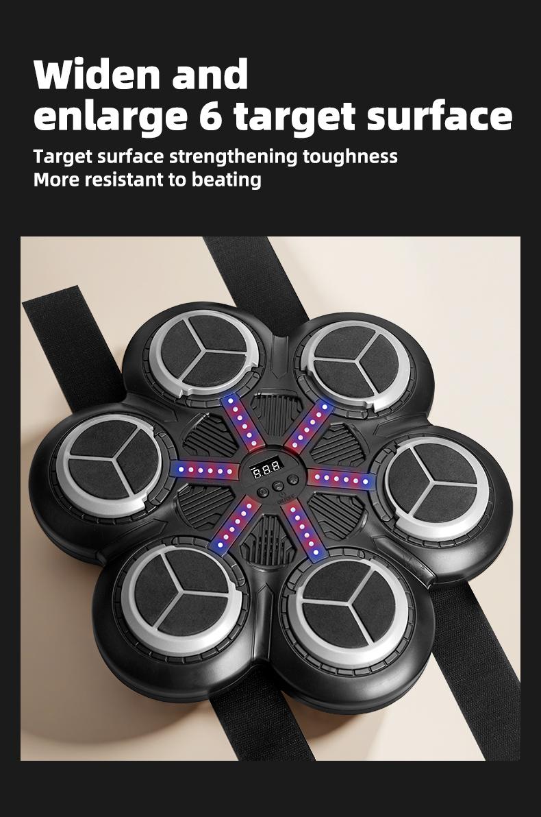 Bluetooth-compatible Punching Machine for Ages 3+, Hanging Reaction Sandbag Boxing Target, Bluetooth-compatible Music, Force Feedback, Home Gym Workout Gift, Smart Boxing Machine, Boxing Equipment