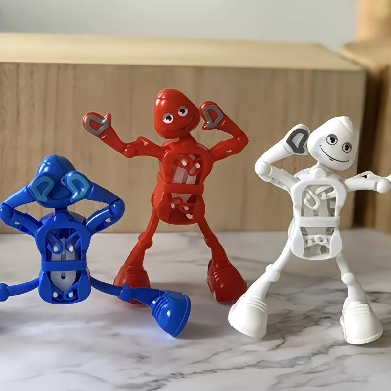 1pc Realistic Dancing Robot, Wind-Up Spring Design, Funny Split Pose, Fun Swinging Ornament, Creative Holiday Gift