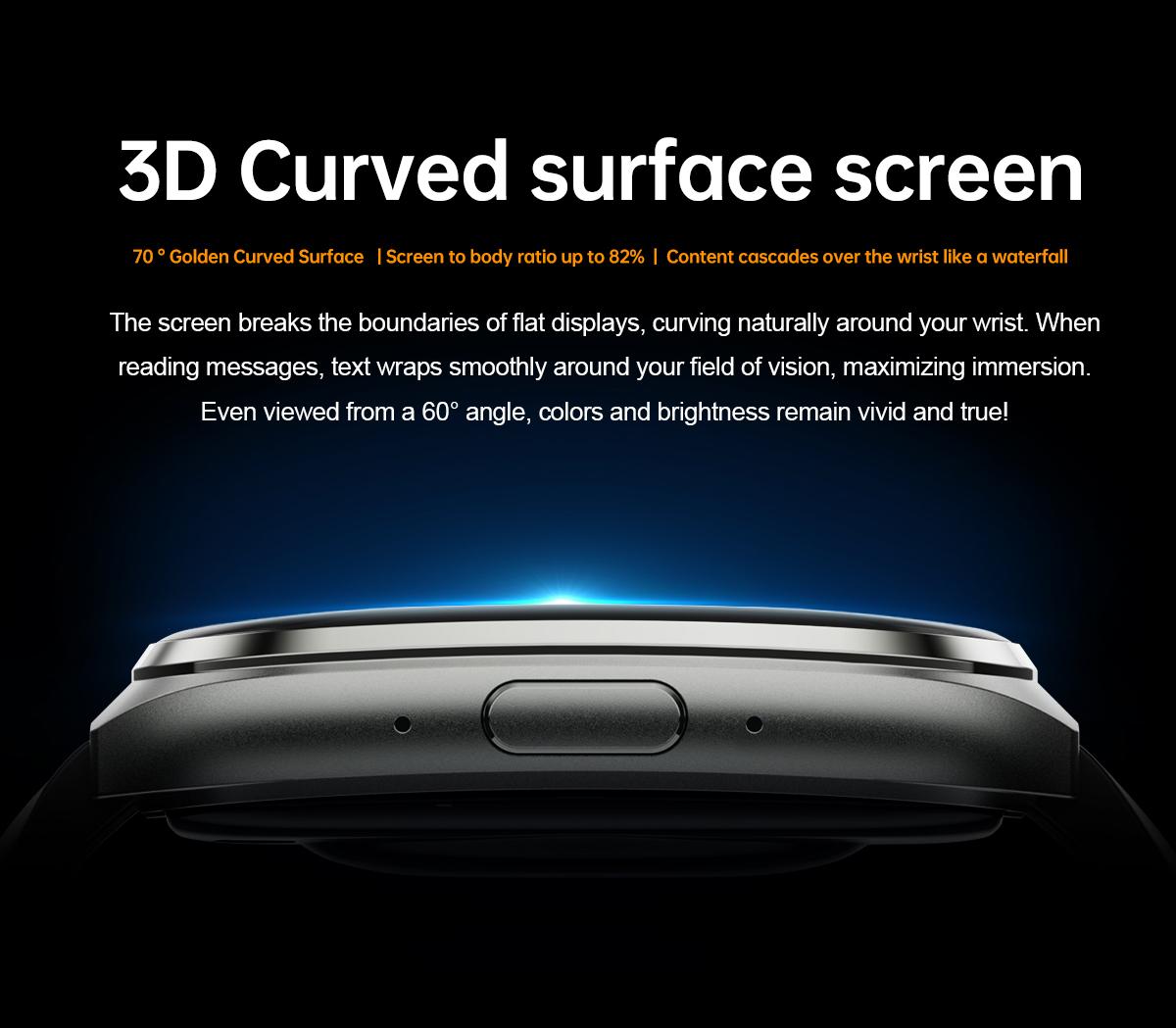 MT66 Smart Business Fitness Watch 3D Curved Display Custom Watch Faces Waterproof Long Battery Life for Work Outdoor Daily Wear