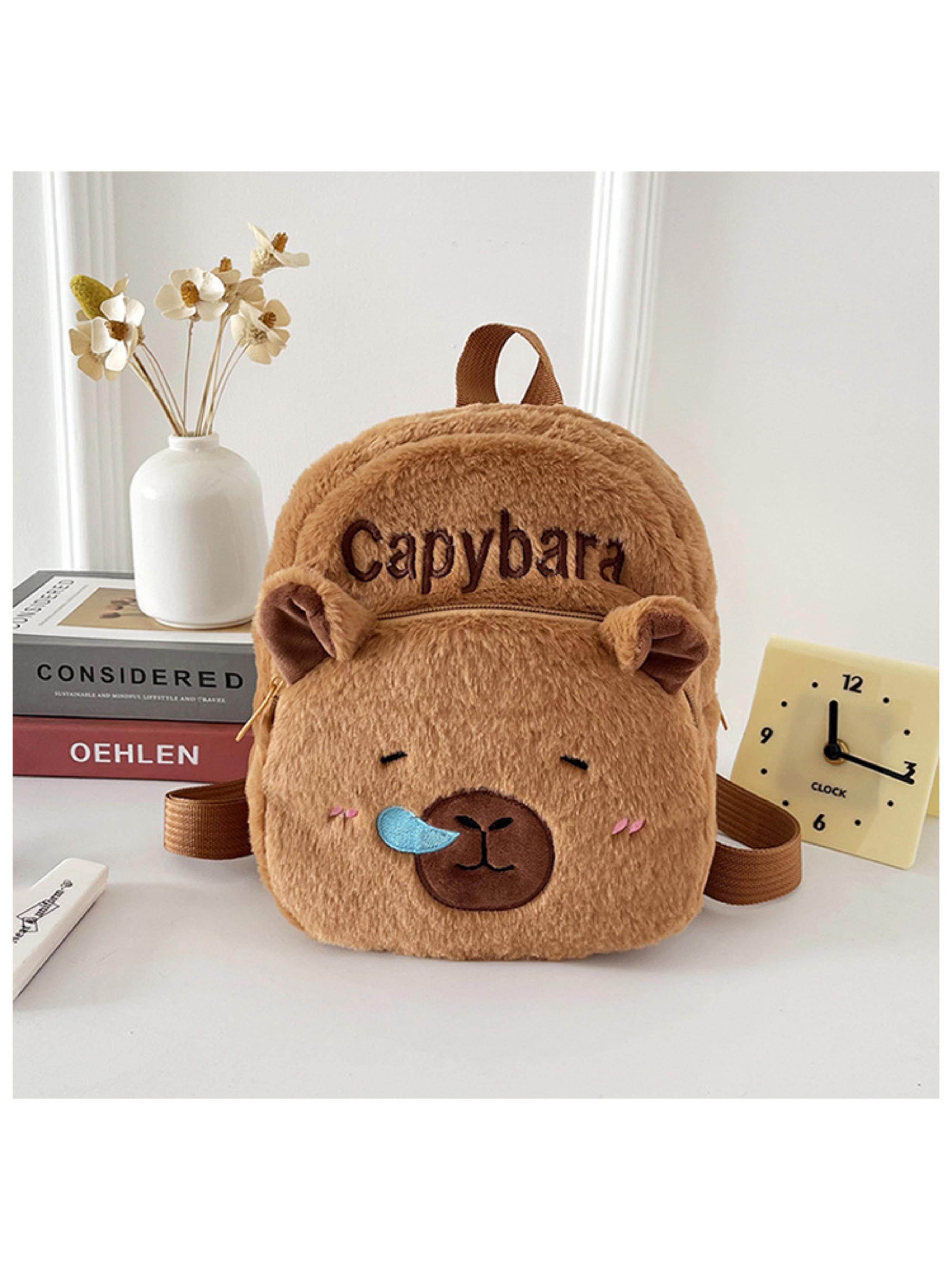 Cartoon Capybara Backpack, Plush Toy Backpack, Fun and Durable Design, Perfect Gift for Kids, Ideal for School and Playtime