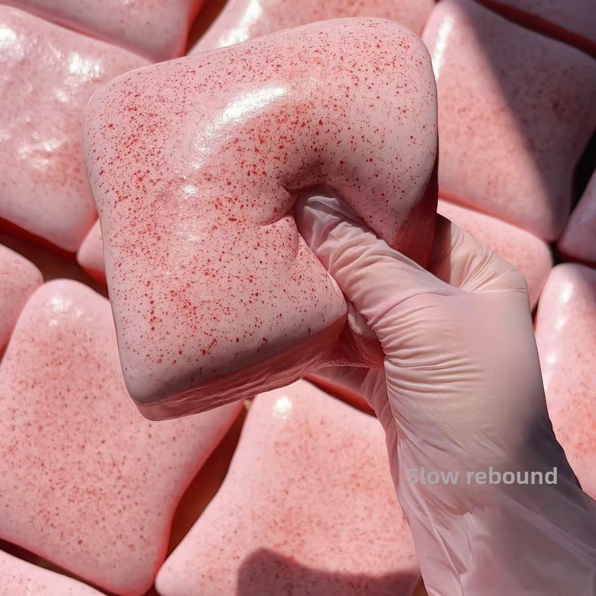 ZheLiMan's popular product on Xiaohongshu: super soft and tender berry toast stress-relief squishy toy