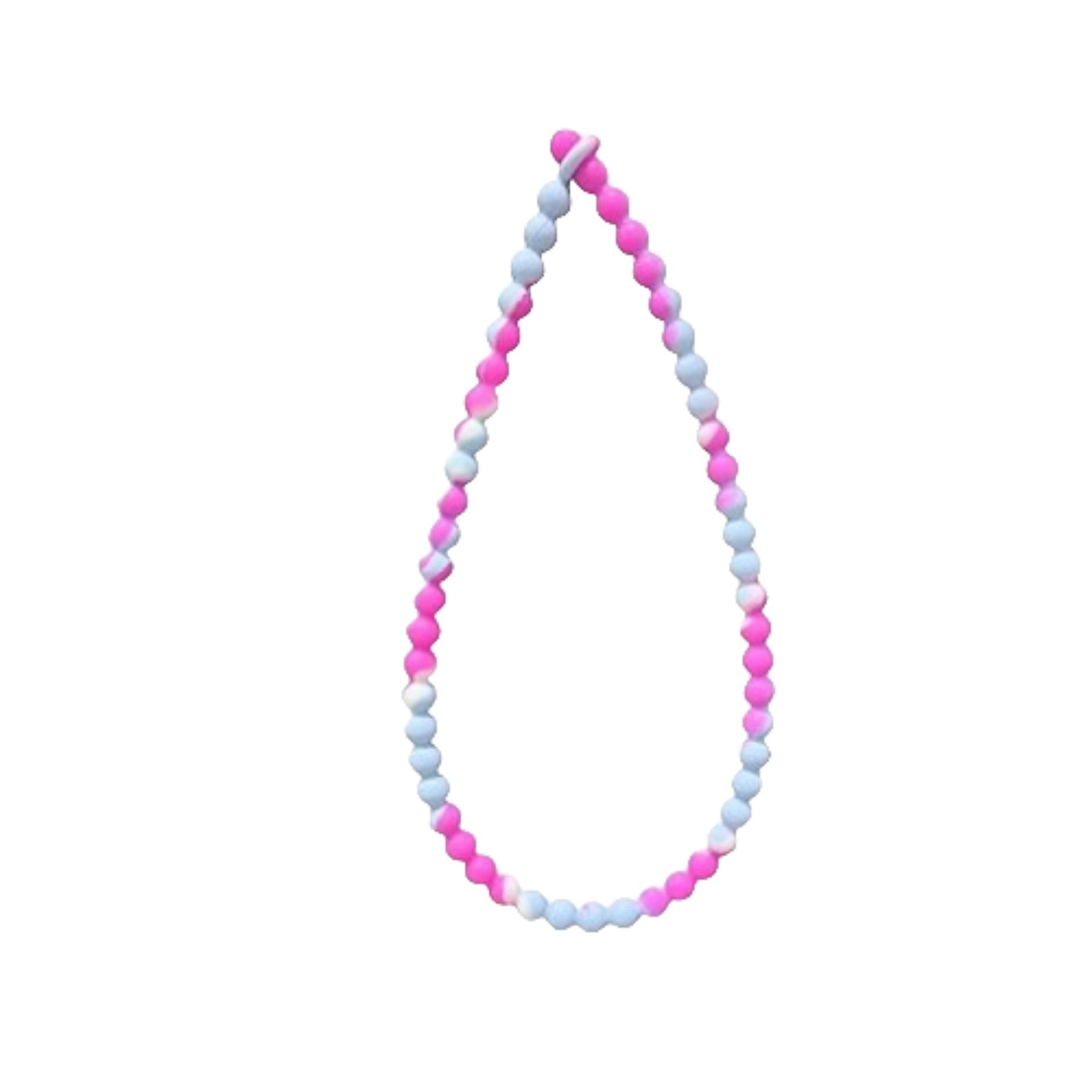 Random Color Chewable Necklace Bracelet Set, 2 Counts Colorful Elastic Necklace Bracelet, Sensory Impairment Relaxation Anxiety Relief Toy