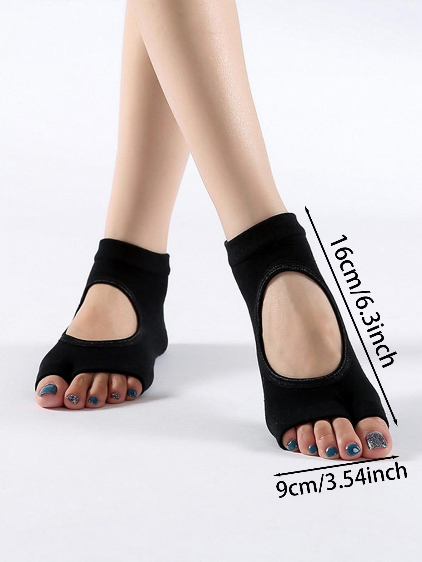 Women's Summer Anti-Slip Professional Sports Socks, Open-Toe Ankle Style, Comfortable Breathable Two-Toes Yoga Short Socks