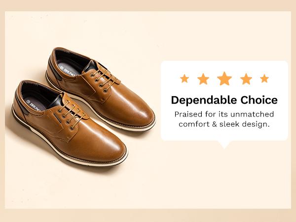 Bruno Marc Versatile Men's Casual Lace-Up Oxford Shoes with Soft Lining and Durable TPR Outsole