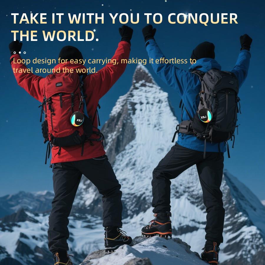 XBJ Mini Outdoor Bluetooth  Speaker With LED Lights X7 Waterproof with a compass and emergency charging function, Hands-Free Speakerphone Portable  -  Outdoor Ideal Gift for  Travel Audio Subwoofer Speakers Birthday Gift Christmas Gift