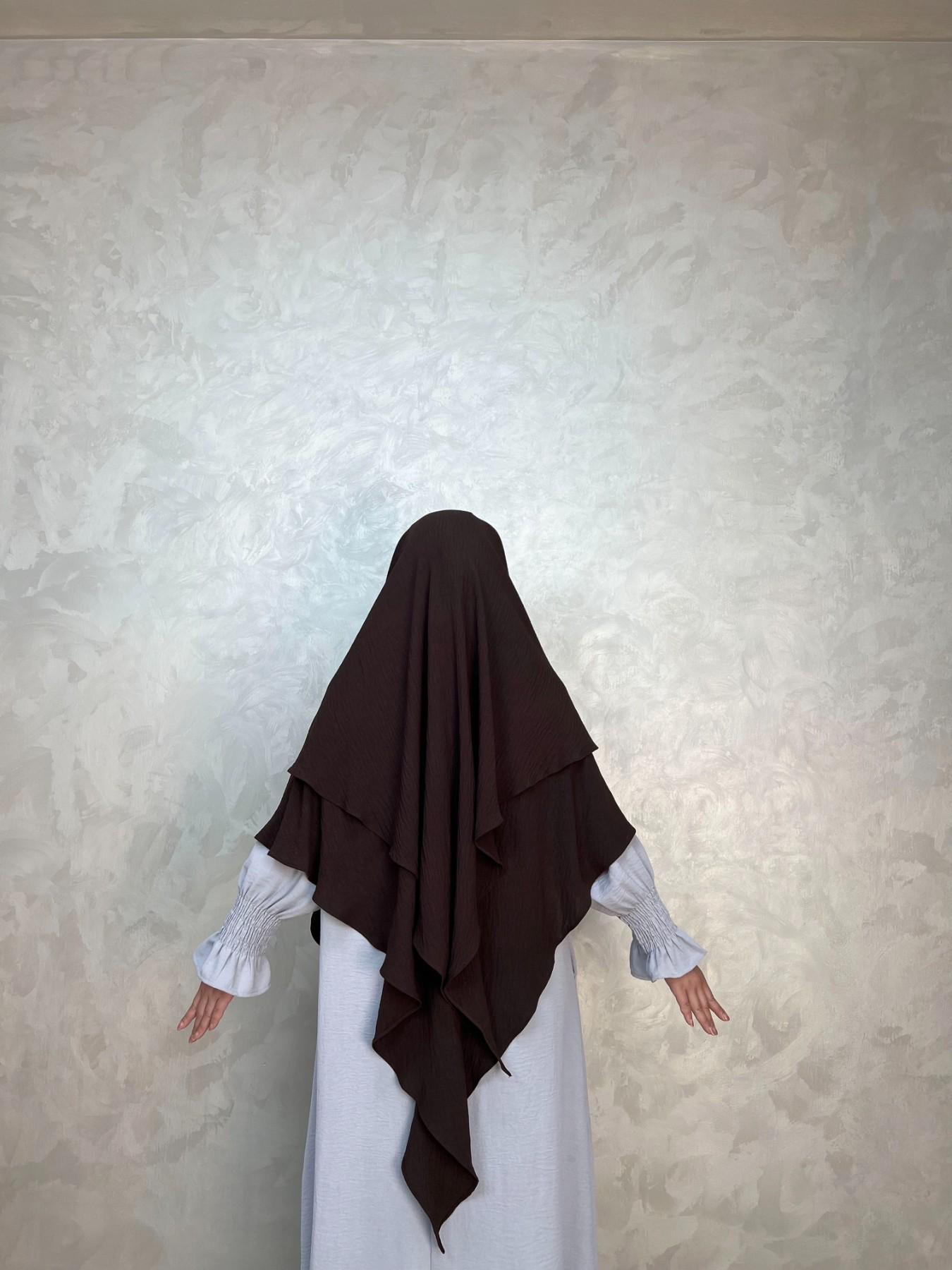 Muslim Women's Two-Layer Long Scarf, Modest Style Headscarf, Hijabs, All Seasons Wear, No Ca Prop 65 Warning, Perfect for Daily Use, Modesty