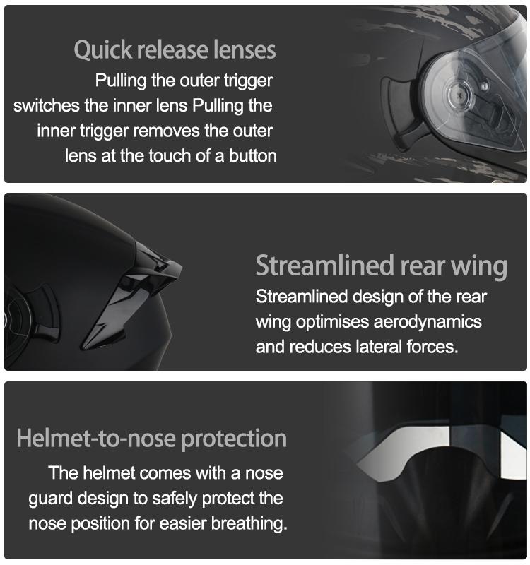 Motorcycle Face Helmet Dual Lens Design New Color Starry Sky Unisex Stylish Gift Christmas Present Motorcycle Helmets