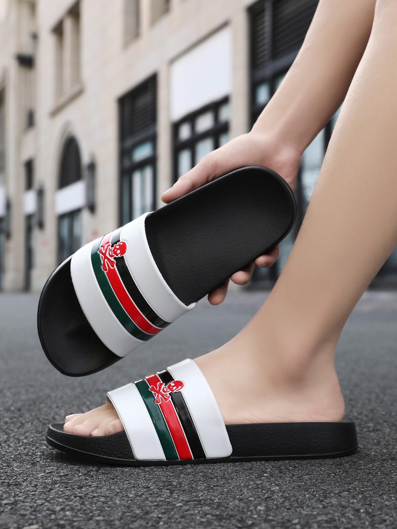 Men's Fashion Summer Lightweight Breathable Slippers, Couples Soft Anti-Slip Durable Home Bathroom Shoes, Eva Sole Comfort Indoor Outdoor