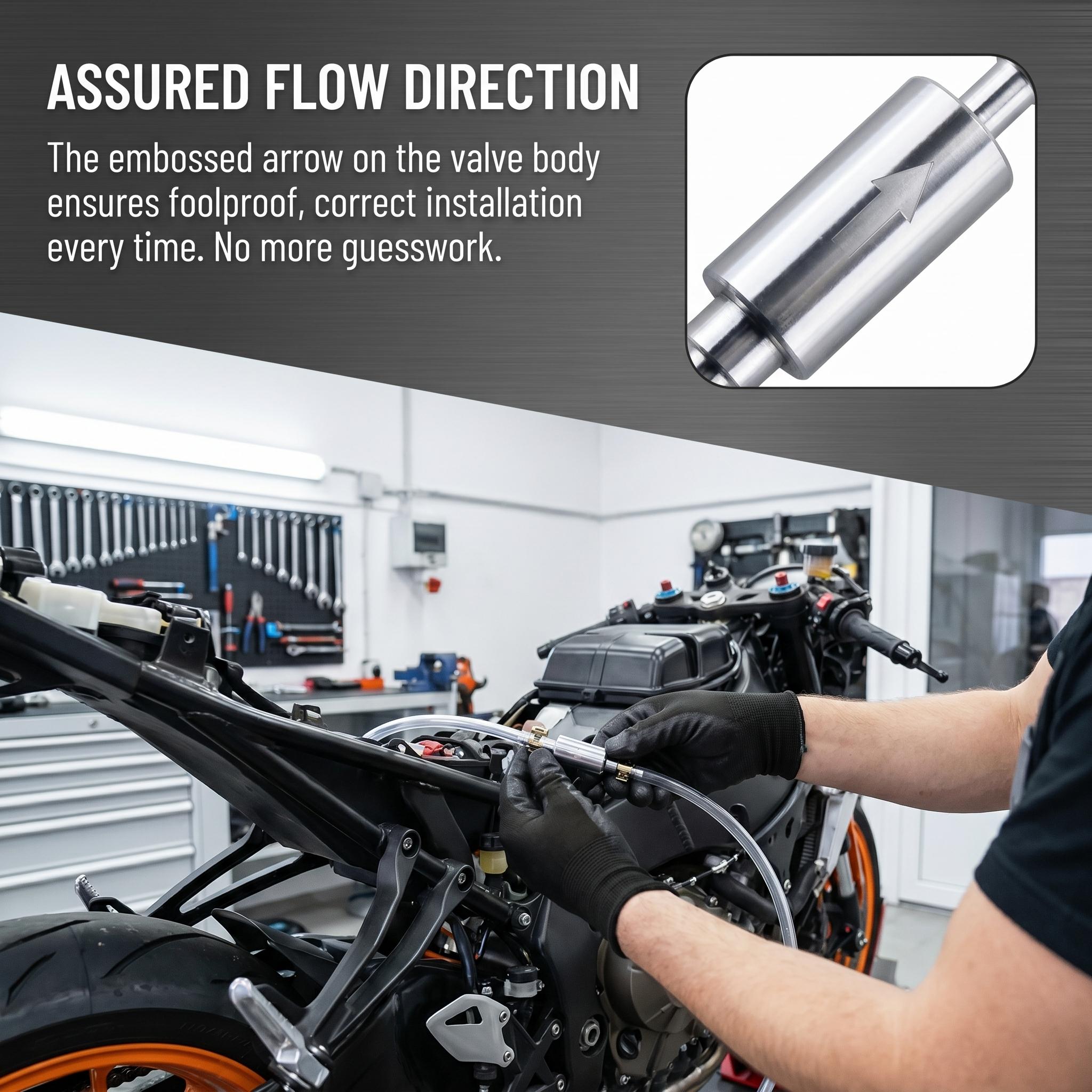 2026 new Brake Bleeder Kit, one-way check valve, Universal Brake Bleeder Tool Car Accessories for Car / Motorbike / Bike / motorcycle (1 Set) , metal clip tube soft, Stainless hydraulic brake system-YY0