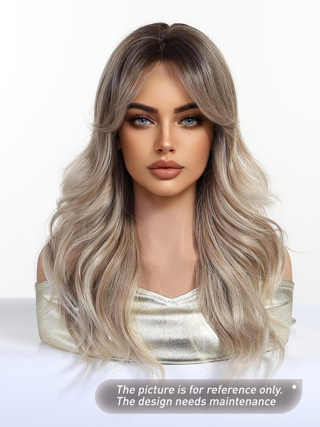 24 Inch Long Layered Cut Wigs for Women, Gorgeous Fluffy Wigs, Synthetic Full Machine Wigs for Party, Daily Use, Synthetic Material Wigs