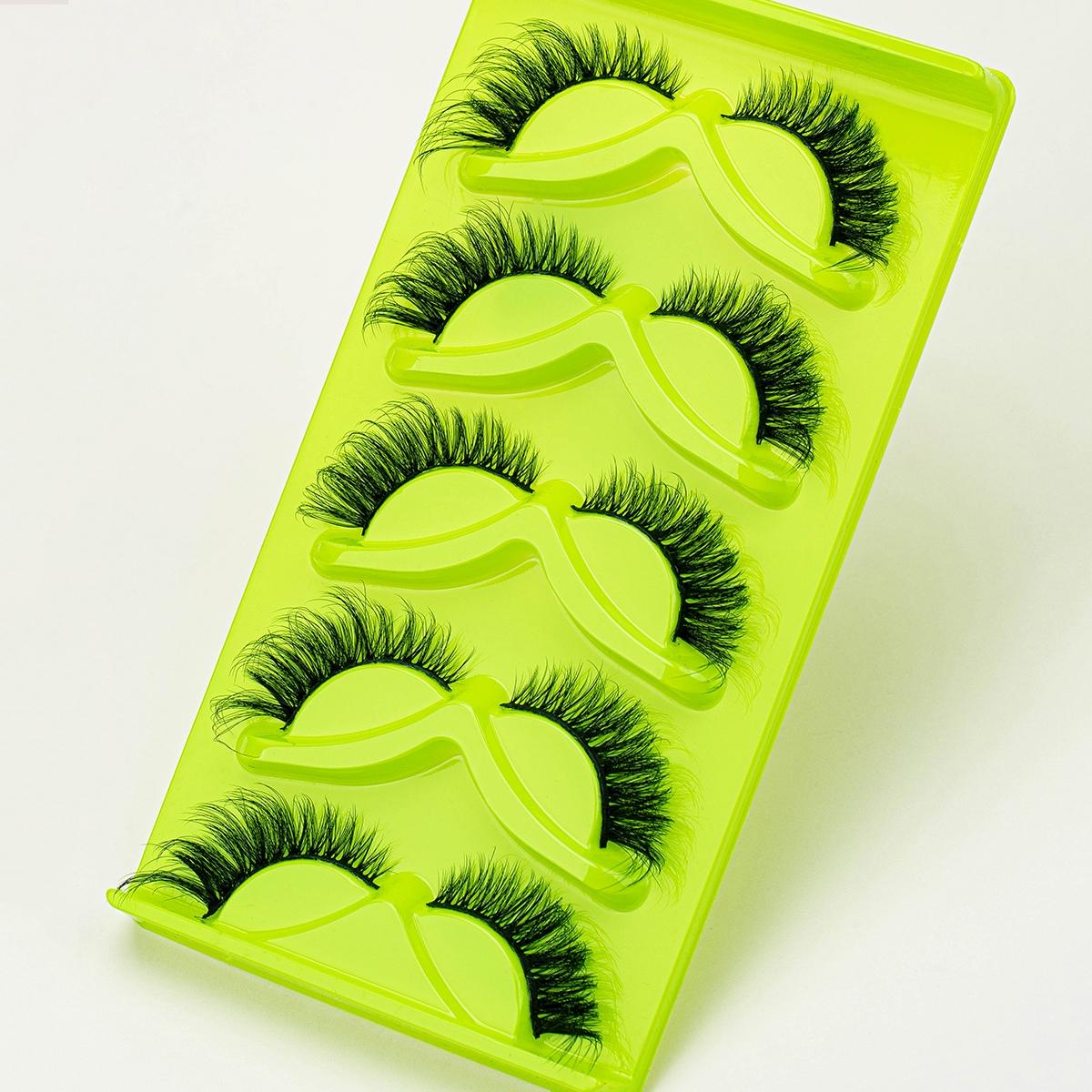 Natural Fluffy False Eyelashes, 5 Pairs Mixed Length DIY Eyelashes, Personalized Eyelash Extension, Durable and Lightweight, Very Suitable for Personal and Professional Use, Makeup, False Eyelashes Extensions