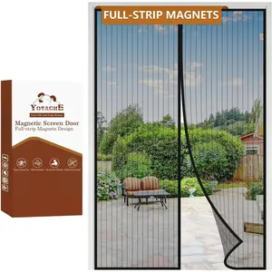 Screen Door Fit Doors 72"x80", Screen Size 74"x81", Reinforced Screen Mesh with Full Strip  for Front/ Sliding Doors