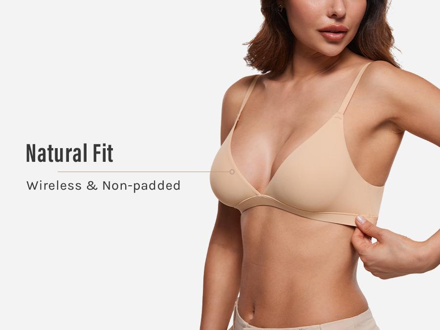 INLYRIC Women's Inbarely Triangle Bralette Plunge Unlined Seamless Bra No Underwire Sexy Comfortable Everyday SpringStatements INLYRIC Women's Inbarely Triangle Bralette Plunge Unlined Seamless Bra No Underwire Sexy Comfortable Everyday SpringStatements