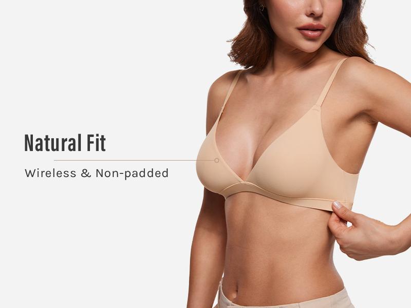 INLYRIC Women's Inbarely Triangle Bralette Plunge Unlined Seamless Bra No Underwire Sexy Comfortable Everyday INLYRIC Women's Inbarely Triangle Bralette Plunge Unlined Seamless Bra No Underwire Sexy Comfortable Everyday