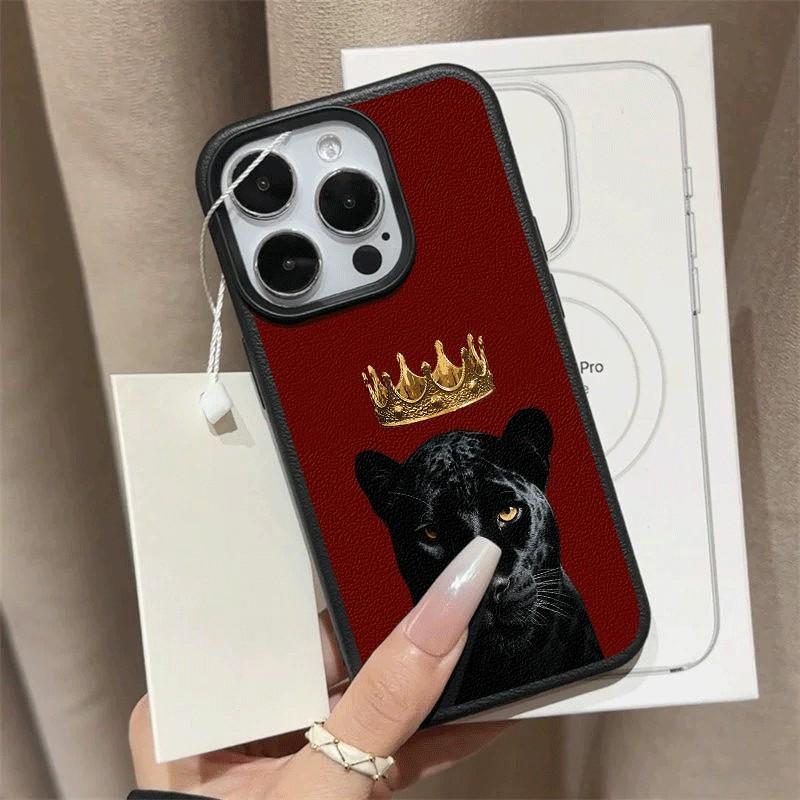 Leopard Pattern Anti-Drop Soft Case for iPhone 11/12/13/14 Pro Max/15 Pro/16 Plus/16 Pro Max, High-Quality Tpu Phone Cover