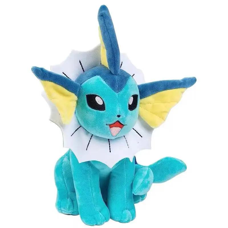 Pokemon Eevee-Vaporeon Huggable Kawaii Stuffed Animal, 25cm Anime TV Game Plush Toy, Funny Gift for Kids, Huggable Stuffed Animal, Kawaii Stuffed Animals