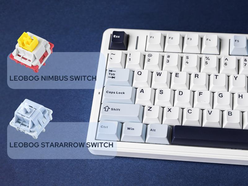 (NEW)Aula F99 Pro Mechanical Keyboard, Hot Swappable Custom Gaming Keyboard, Tri-Mode BT5.0/2.4GHz/USB-C Creamy RGB Keyboard with Numpad PBT Keycaps Multifunction Knob for MAC PC Gamer - Blue