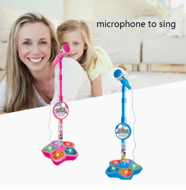New K-Pop Music Microphone Toy with LED Light, Play Music and Sing Along, Perfect Halloween and Christmas Gift for Kids
