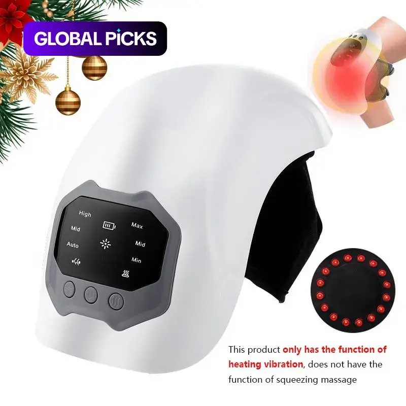 Smart Airbag Knee Massager, 3 Speed Hot Compress Knee Massage Instrument with LCD Display, Electric Heating Knee Massage Tool for Home & Travel, Body Care Machine