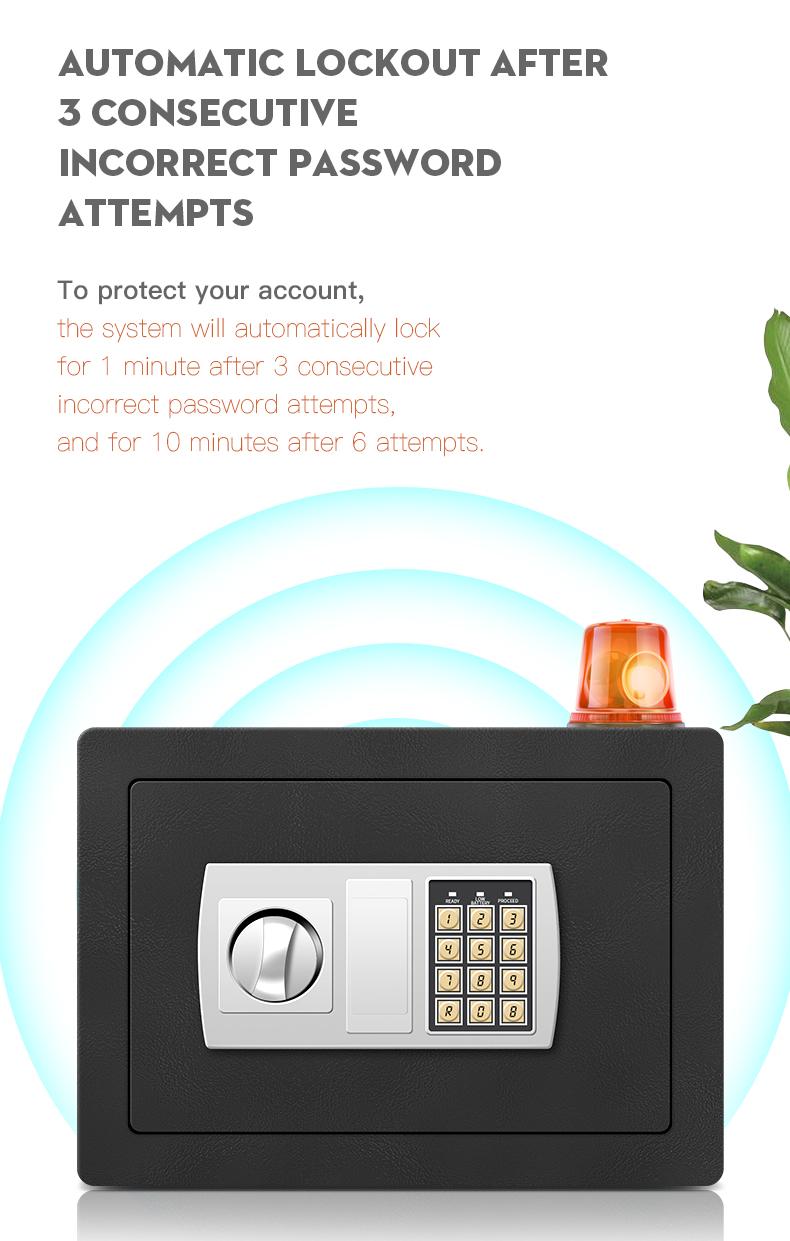 Electronic password Security Box， college dorm saferroomhome ，safe,storage,box office savings, anti-theft safes Mechanical safe box for money key lockbox safebox ——No batteries were provided