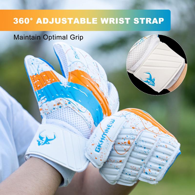 Soccer Goalie Goalkeeper Gloves – Pro-Level Super Superior Grip, Enhanced Finger Protection, Breathable & Durable Comfort for Training, Matches – Youth, Kids, Adult Sizes 6-10