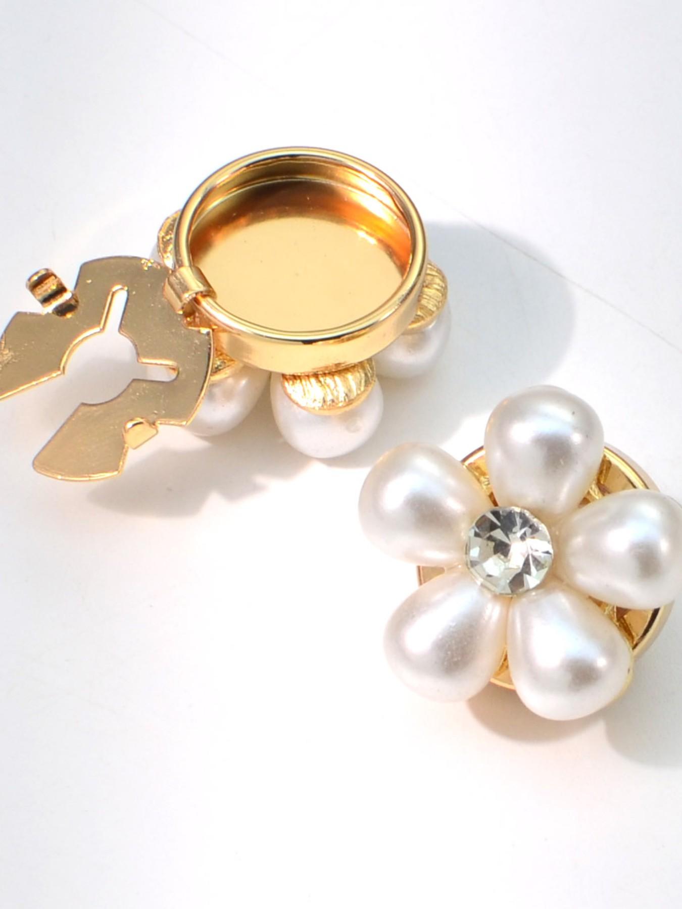 Elegant Style Pearl Shirt Button Covers for Women, Luxury Fashion Accessories, Decorative Button Sets, Turtle Shape Design, Perfect for Blouses