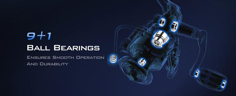 KastKing Centron & Centron Lite Spinning Reels, Size 500 is Perfect for Ice Fishing, Up to 17.5Lbs Max Drag, 5.2:1 Gear Ratio, Ultra Smooth Powerful, CNC Aluminum Spool, 9+1 BB Light Weight