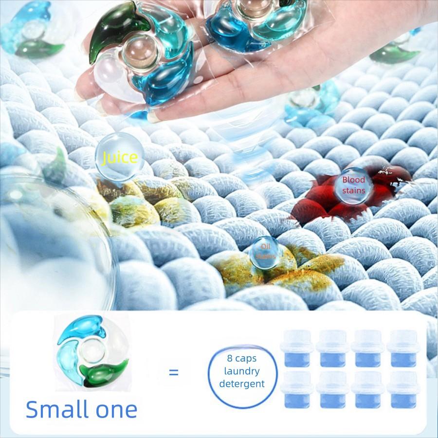 5-in-1 Blue Ocean Laundry Pods, 30 Pods/Box, 80 Pods/Bucket, Net Weight 12g per pod, Softens and prot clothes and colors, Powerful stain removal, Antibacterial and anti-mite, Cleans and leaves fragrance, Laundry Tools and Accessories