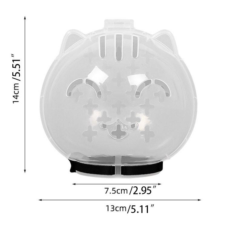 Transparent Cat Bite Guard with Breathable Hood, Adjustable Helmet for Aggressive Cats, Prevents Biting and Licking, Universal Size