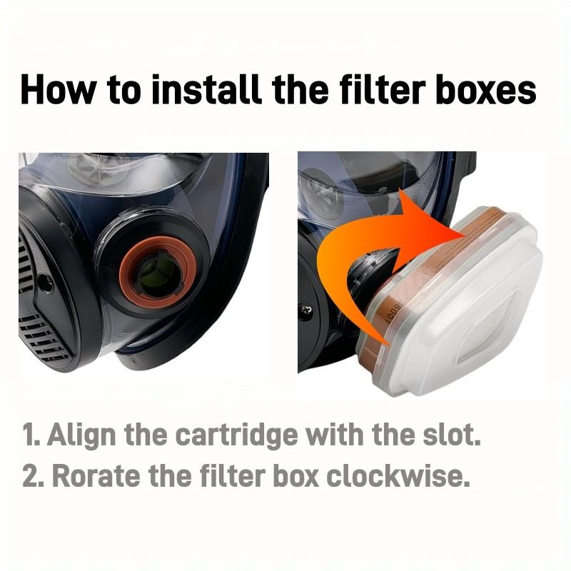 Reusable Anti-Fog Anti-Toxic Face Mask Set, Full Face Respirator with Filter, Gas and Dust Poison Protection, Ideal for Painting, Woodworking, DIY