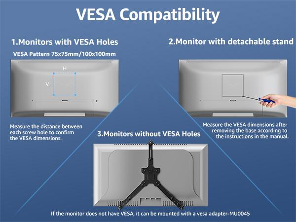 MOUNTUP Single Monitor Arm Holds 4.4-22lbs, Monitor Stand for Desk, Height Adjustable Monitors Mount for 32 27 24 22inch, Full-Motion Monitors Desk Mount with C-Clamp＆Grommet Base, MU6015W