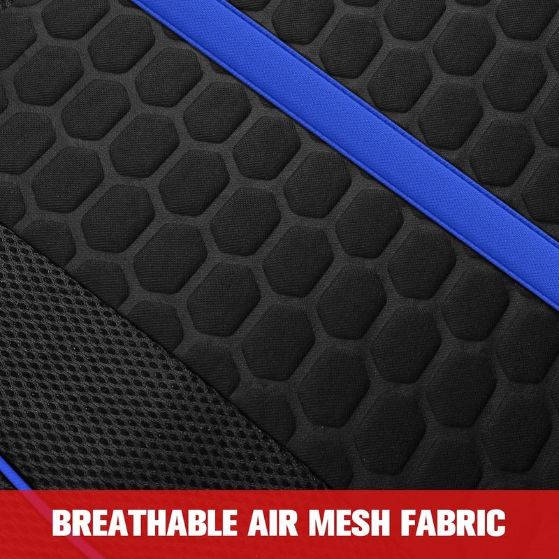 Car Seat Covers For 5 Seats, Full Set Universal Seat Covers for Cars, Flat Cloth Auto Seat Air Mesh Design Protectors, Car Interiors Fit For Nissan /Honda /Accord/Civic /CRV /Hrv /Kia /Sorento /Toyota /Corolla /4Runner /Camry /Hyundai /Mazda