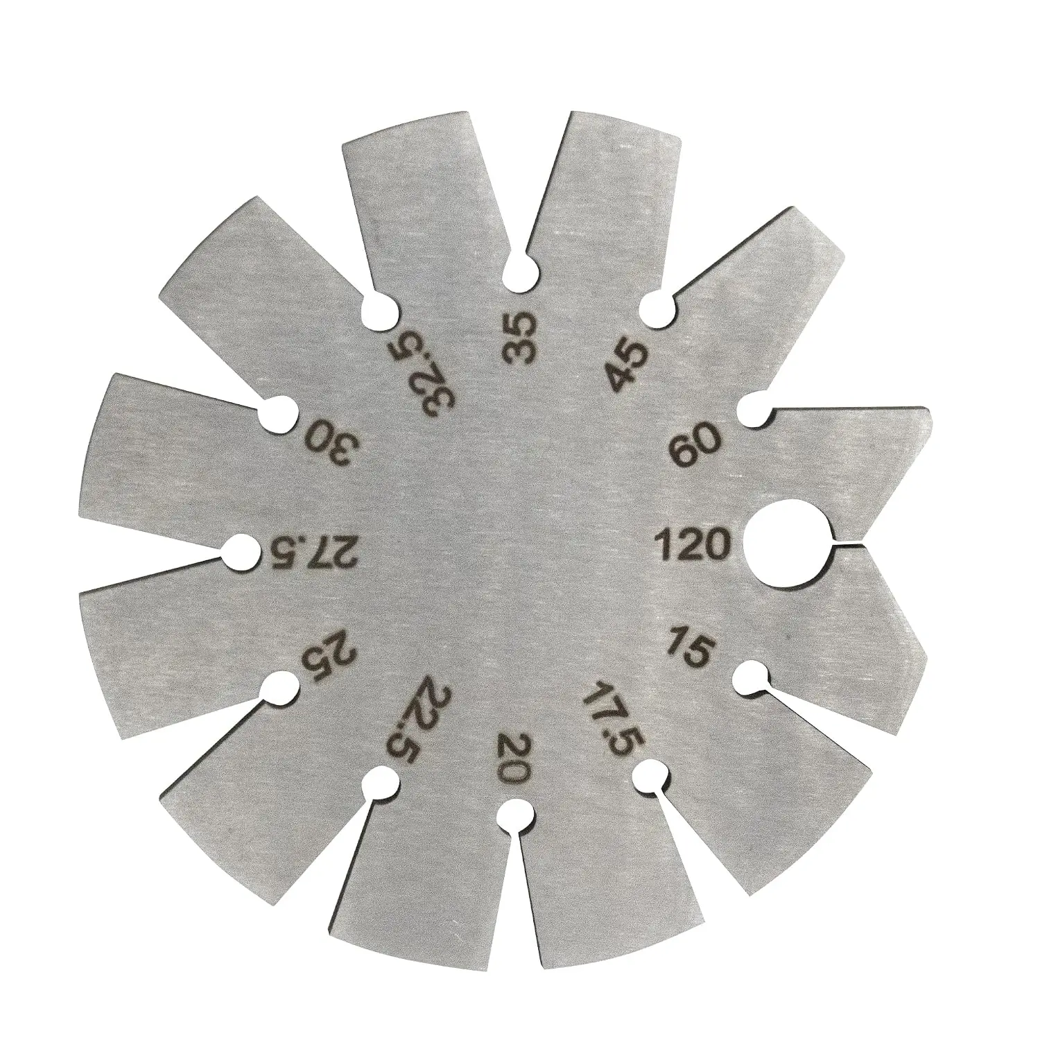 1 count Brushed  15-120  Bevel Gauge | Stainless Steel  Angle Gauge Round Shape
