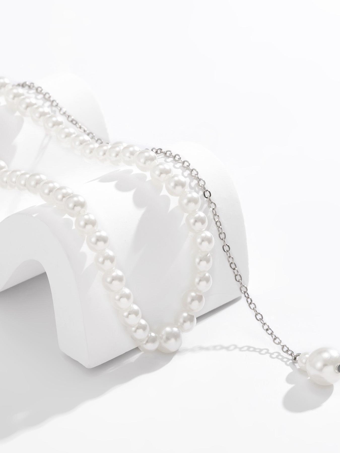 Pearl Back Drop Back Necklace, Dainty Long Body Chain Jewelry for Women, Elegant Backless Dress Accessories, High Quality Body Jewelry