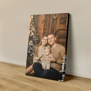 Custom Wooden Framed Canvas Photo Personalized Family & Dynamic Photos Living Room Bedroom Office Wall Decor Cozy Room Art