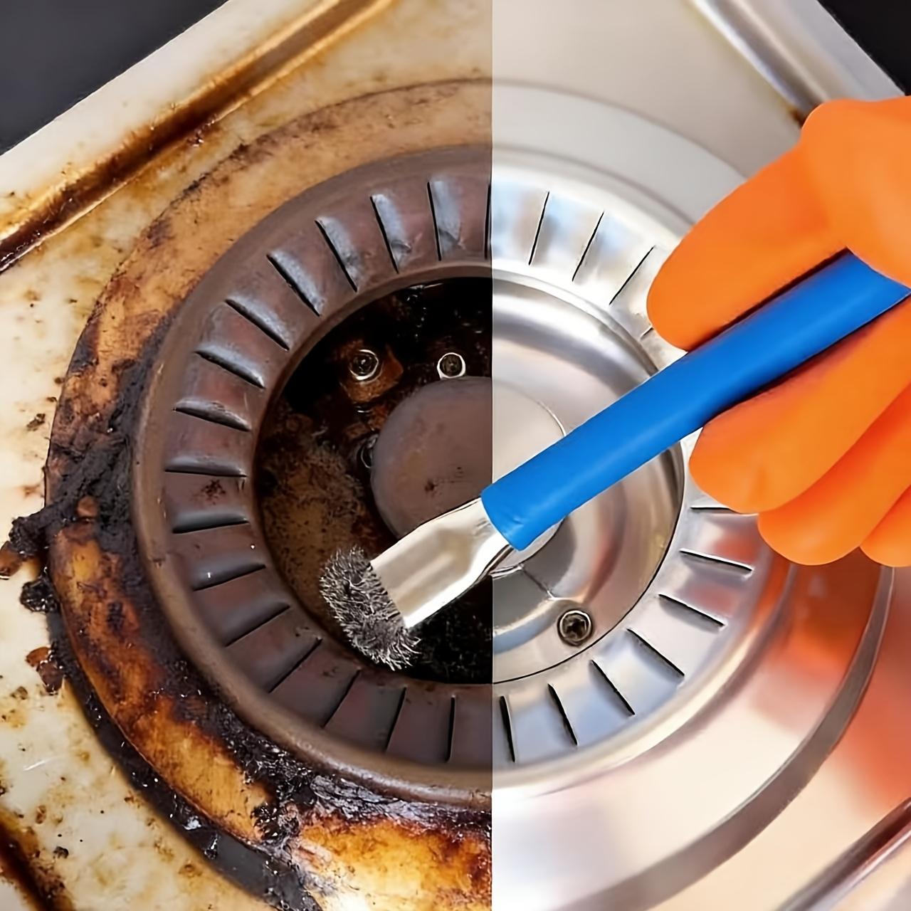 Multifunctional Dual-Head Stainless Steel Cleaning Brush, Kitchen Stove Gap Cleaner, Home Essential Cleaning Tool