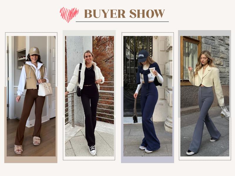 Dlooda Womens Bootcut Dress Pants Business Casual Work Pants with Pockets High Waist Stretchy Trousers Pull On Office Slacks