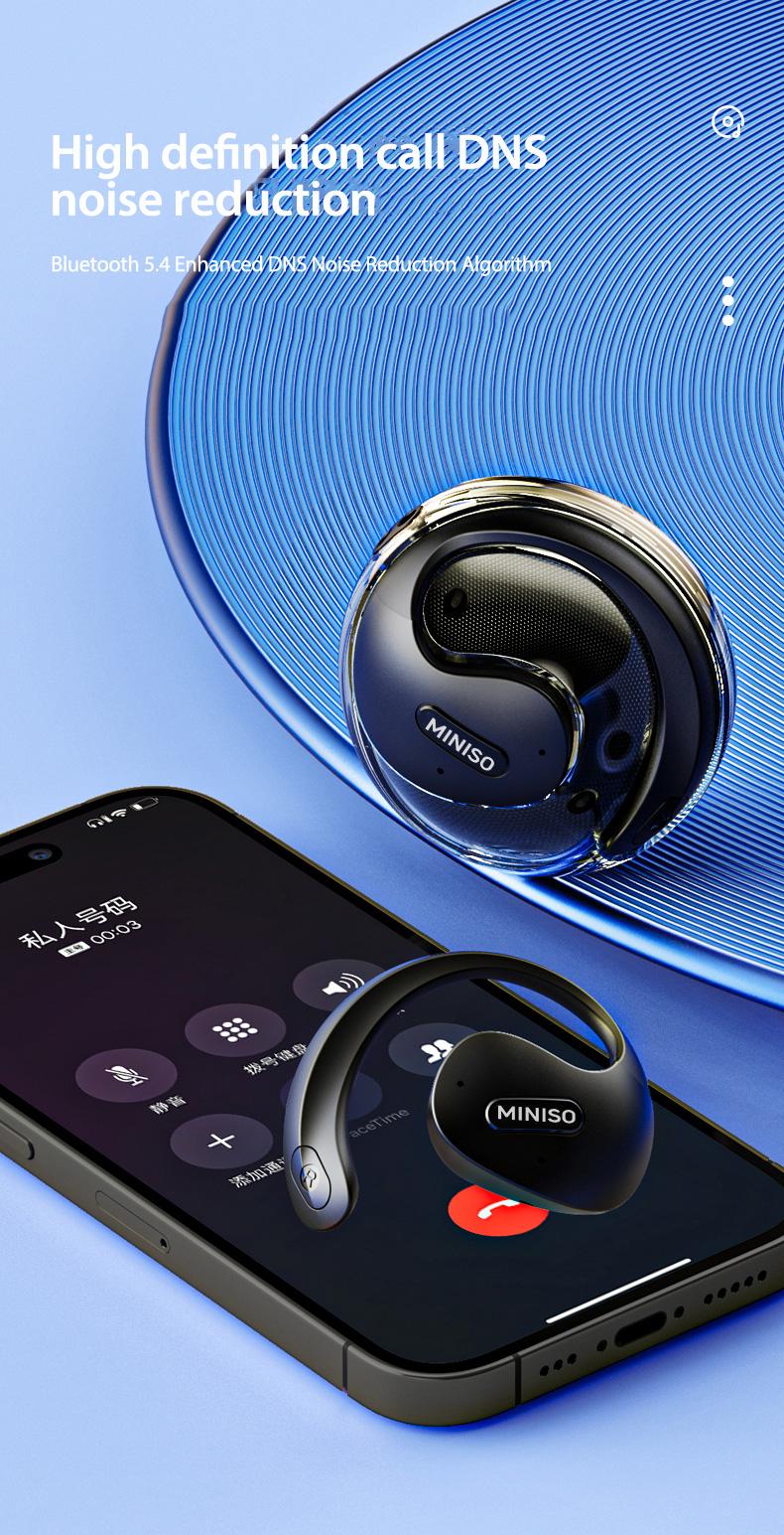 Miniso X15Pro Wireless Headphones Bluetooth 5.4 Sport Earphone HIFI Sound Quality