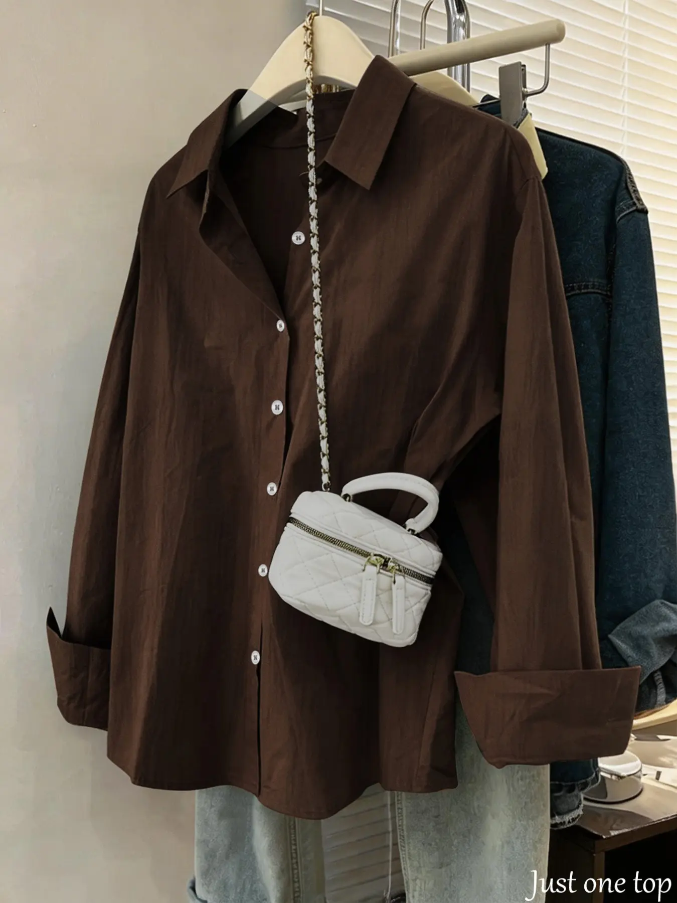 Women's Loose Button Front Blouse, Long Sleeve Lapel Shirt, Casual Comfortable Fabric, Oversize Fashion Top for All Seasons