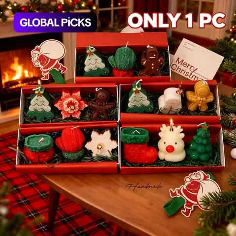 Handmade Scented Candle Gift Set, Christmas Tree Snowman Glove Perfume Candle Box, Halloween Festival Atmosphere, Home Decor, Small Gifts, Gift Package #GLOBAL PICKS