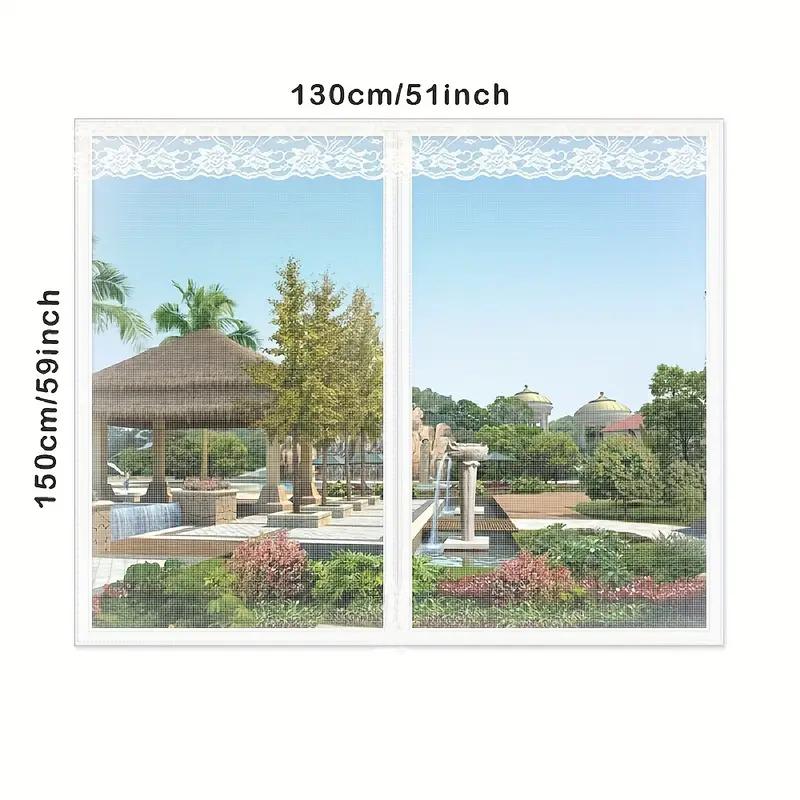 Upgraded No Drill Mosquito Window Screen, Zipper Closure Design, Ultra Fine Mesh Bug Screen, Breathable Airflow, Light Filtering, Multi Size Options