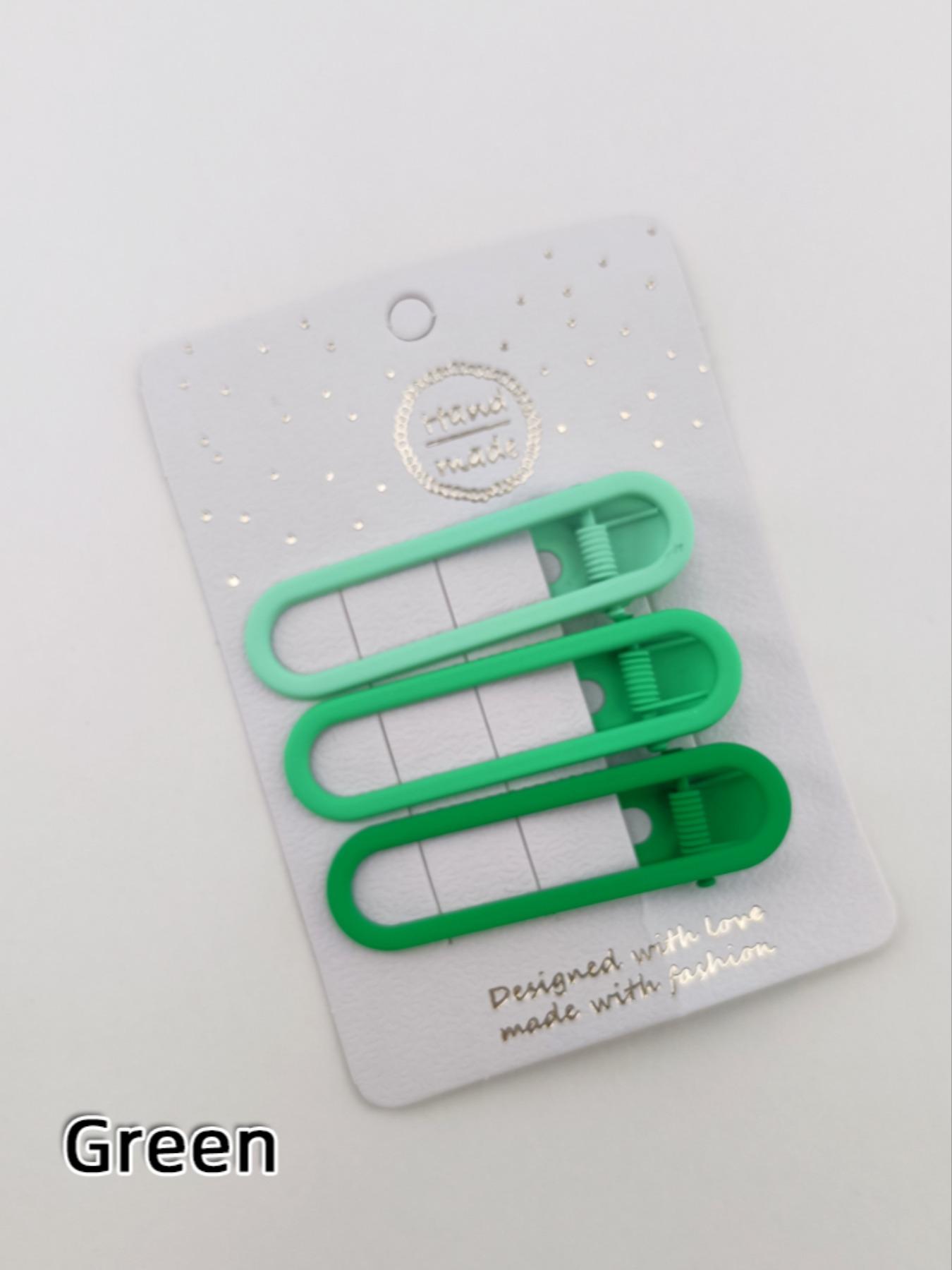 1 Pack of 3 Hollow Out Oval Duckbill Clips, Metal Material, Matte Finish, Lightweight, Suitable for Commuting, School, Dates, Fashionable and Practical