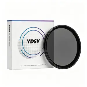 YDSY ND2-400 Variable ND Filter Lens for Canon Nikon Sony Fujifilm Sigma Tamron mirrorless and DSLR cameras 37 40.5 43 46 49 52 55 58 62 67 72 77 82mm Color filter accessories ND2-400 multi-speed adjustable camera protective filter