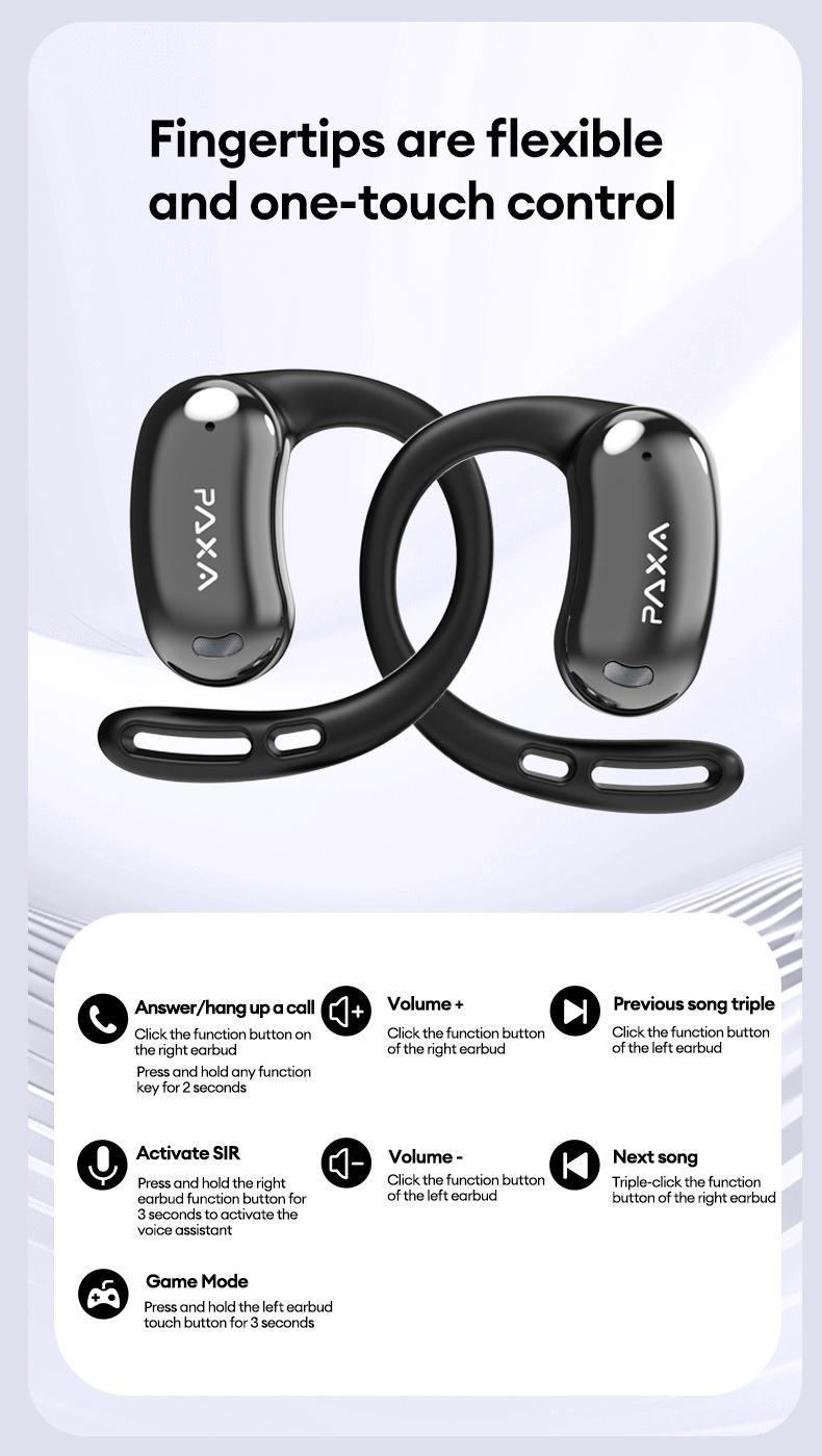 T7 TWS Bluetooth Remote Control Earbuds for Short Videos Viewing & Camera Remote HIFI Stereo Audio Headphones Compatible with Various System Electronic Headset