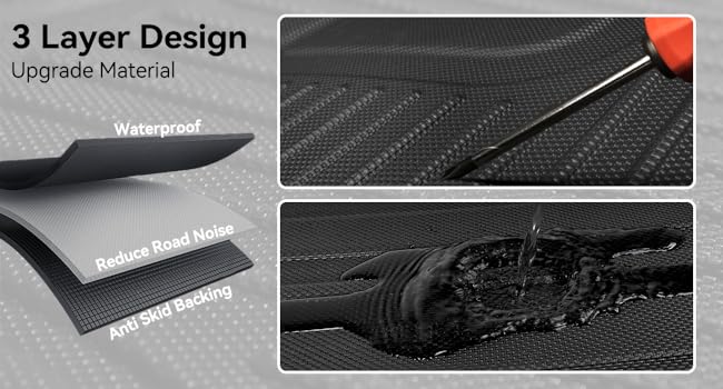 Floor Mats for 2019-2026 Chevy Silverado 1500 / GMC Sierra 1500, 2020-2026 Silverado/Sierra 2500HD / 3500HD Crew Cab, 1st & 2nd Row All Weather Liners Truck Accessories Car Accessory Floor Mats for 2019-2026 Chevy Silverado 1500 / GMC Sierra 1500, 2020-2026 Silverado/Sierra 2500HD / 3500HD Crew Cab, 1st & 2nd Row All Weather Liners Truck Accessories Car Accessory