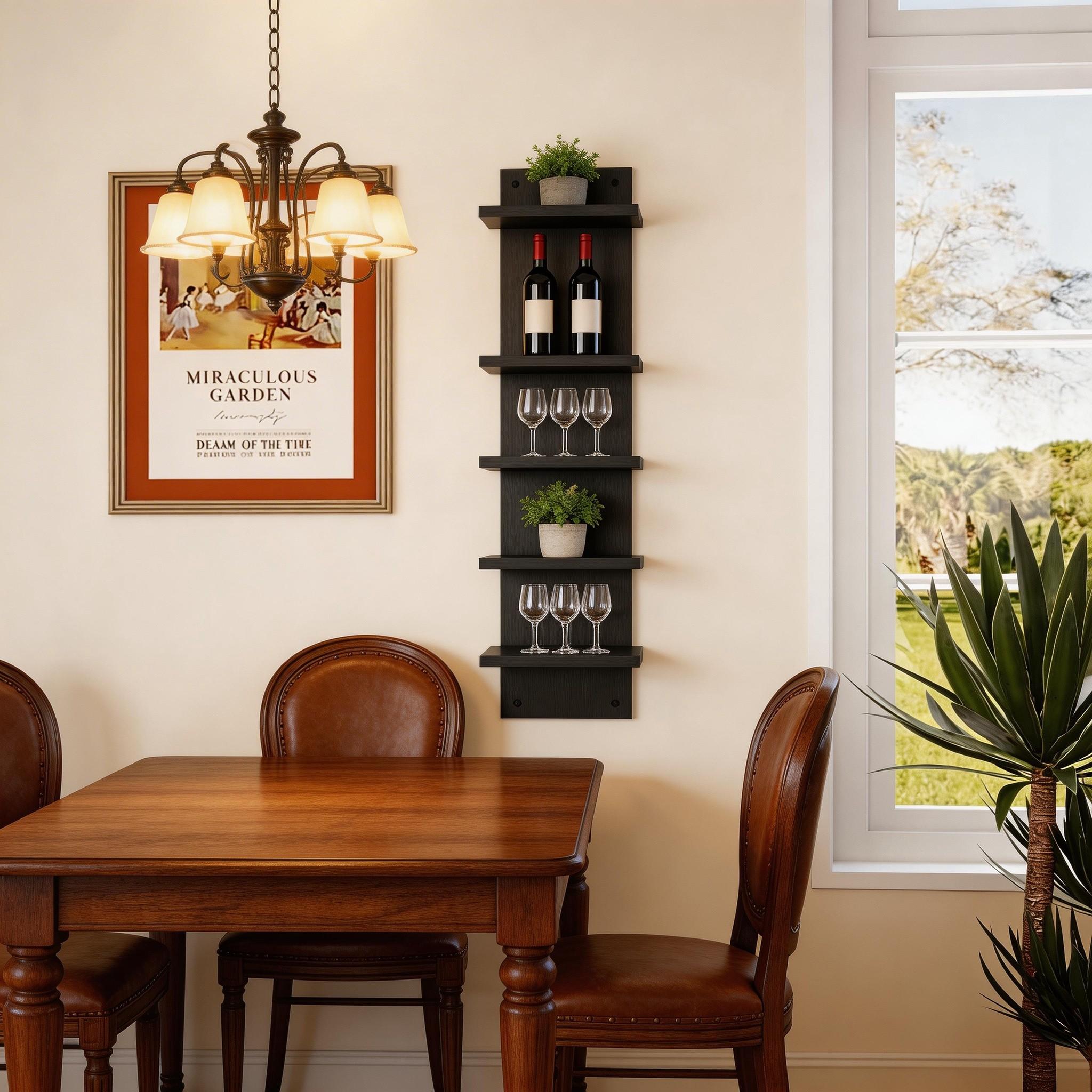 Modern Vertical Multi-Layer Floating Bookshelf, Wall-Mounted Storage Rack, Wall Mount Design, Living Room Bedroom Dorm Decor, Space-Saving High-Value Narrow Shelf