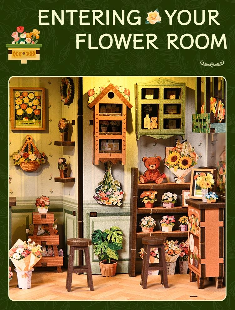 DIY Wooden Miniature House Model Kit, 3D Creative Puzzle Building Set, Handmade Gift for Home Decor & Collection, Includes English Manual