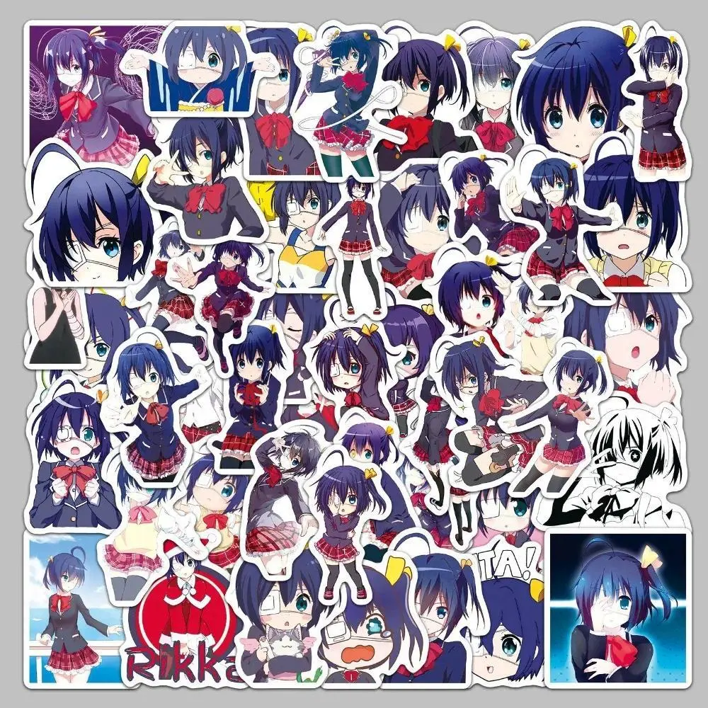 50pcs Anime Characters Rikka Takanashi Graffiti Stickers Suitcase Stationery Laptop Computer Guitar Cell Phone Decorate Decals