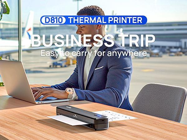 Inkless Portable Printer – Wireless Bluetooth Thermal Printer for Travel & Mobile Use, Compatible with iOS, Android, Laptop, Supports 8.5"x11" US Letter & A4 Paper, No Ink Needed deal for Office & Home